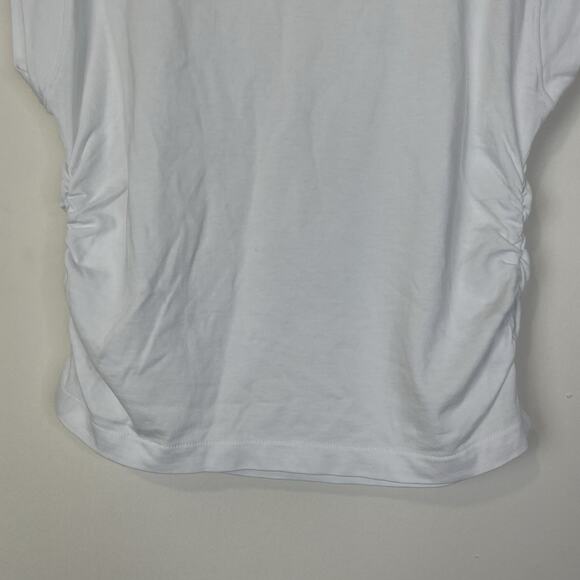 Madewell Side-Cinch Muscle Tee Eyelet White Small NJ787 Casual Classic Basic - Picture 6 of 9